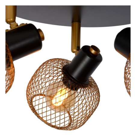 Lucide MAREN - Spot plafond - Ø 37 cm - 3xE14 - Or Mat / Laiton