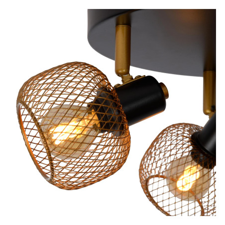 Lucide MAREN - Spot plafond - Ø 37 cm - 3xE14 - Or Mat / Laiton