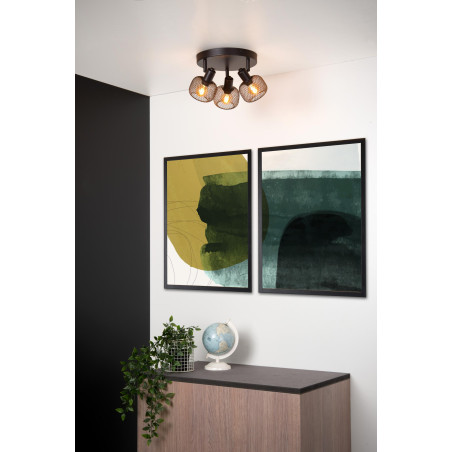 Lucide MAREN - Spot plafond - Ø 37 cm - 3xE14 - Noir