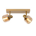 Lucide BJORN - Spot plafond - 2xE14 - Or Mat / Laiton