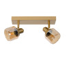 Lucide BJORN - Spot plafond - 2xE14 - Or Mat / Laiton