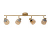Lucide BJORN - Spot plafond - 4xE14 - Or Mat / Laiton