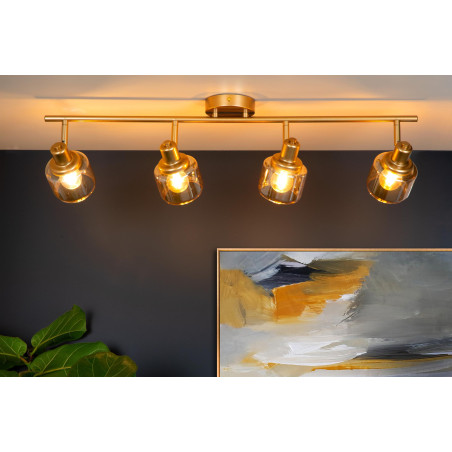 Lucide BJORN - Spot plafond - 4xE14 - Or Mat / Laiton