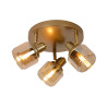 Lucide BJORN - Spot plafond - Ø 38 cm - 3xE14 - Or Mat / Laiton