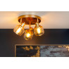 Lucide BJORN - Spot plafond - Ø 38 cm - 3xE14 - Or Mat / Laiton