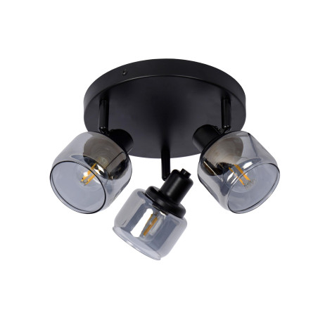 Lucide BJORN - Spot plafond - Ø 38 cm - 3xE14 - Noir