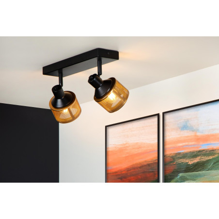 Lucide RAFA - Spot plafond - 2xE14 - Noir