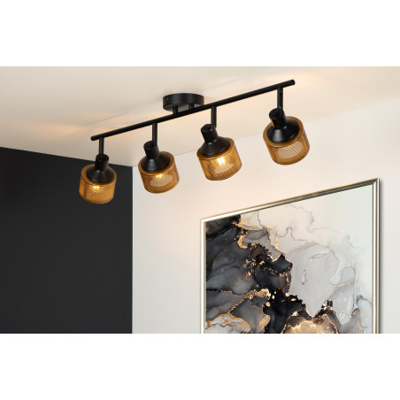 Lucide RAFA - Spot plafond - 4xE14 - Noir