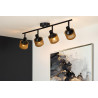 Lucide RAFA - Spot plafond - 4xE14 - Noir