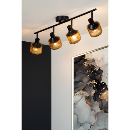 Lucide RAFA - Spot plafond - 4xE14 - Noir
