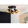 Lucide RAFA - Spot plafond - Ø 35 cm - 3xE14 - Noir