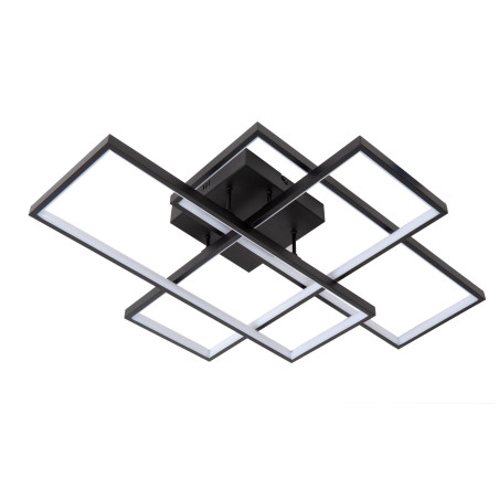 Lucide LOKERO - Plafonnier - LED Dim. - CCT - 1x60W 2700K/4000K - Noir