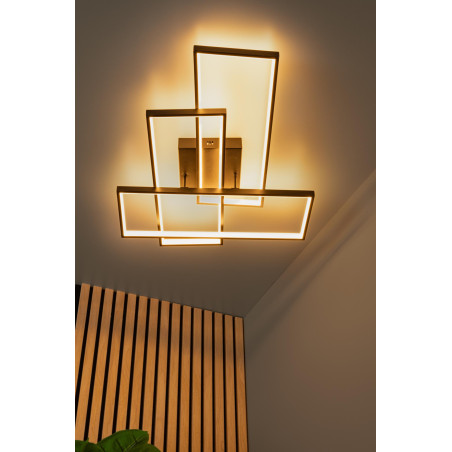Lucide LOKERO - Plafonnier - LED Dim. - CCT - 1x60W 2700K/4000K - Noir