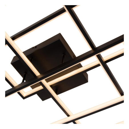 Lucide LOKERO - Plafonnier - LED Dim. - CCT - 1x60W 2700K/4000K - Noir