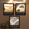 Lucide SAMLING - Plafonnier - LED Dim. - CCT - 1x30W 2700K/4000K - Taupe