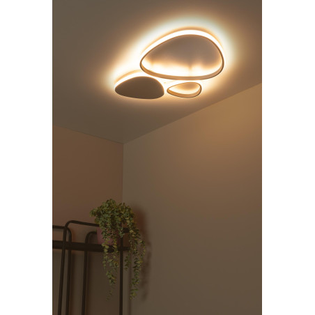 Lucide SAMLING - Plafonnier - LED Dim. - CCT - 1x30W 2700K/4000K - Taupe