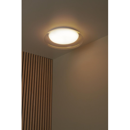 Lucide SKETES - Plafonnier - Ø 35,2 cm - LED Dim. - CCT - 1x18W 2700K/5000K - Transparent