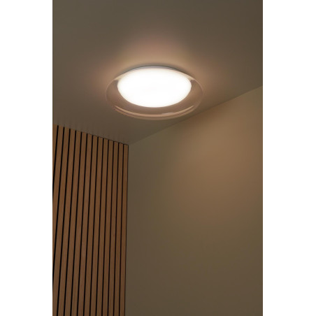 Lucide SKETES - Plafonnier - Ø 45,7 cm - LED Dim. - CCT - 1x24W 2700K/4000K - Transparent