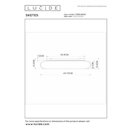 Lucide SKETES - Plafonnier - Ø 45,7 cm - LED Dim. - CCT - 1x24W 2700K/4000K - Transparent