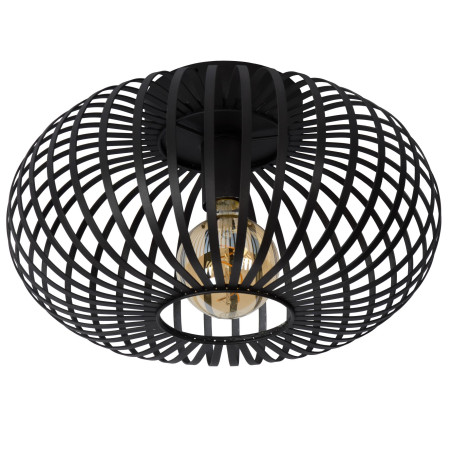 Lucide MANUELA - Plafonnier - Ø 39,5 cm - 1xE27 - Noir
