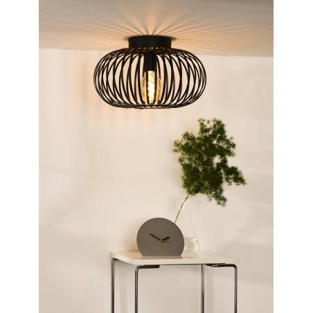 Lucide MANUELA - Plafonnier - Ø 39,5 cm - 1xE27 - Noir