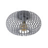 Lucide MANUELA - Plafonnier - Ø 39,5 cm - 1xE27 - Gris