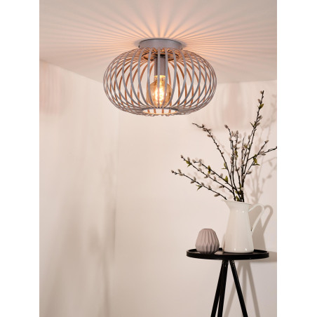 Lucide MANUELA - Plafonnier - Ø 39,5 cm - 1xE27 - Gris
