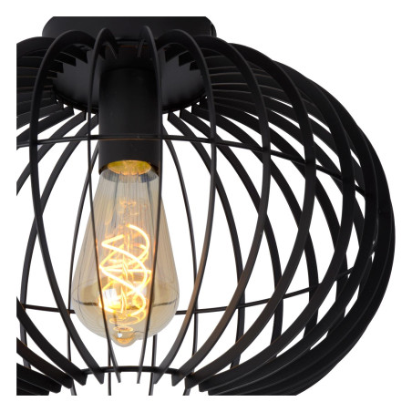 Lucide REDA - Plafonnier - Ø 32 cm - 1xE27 - Noir