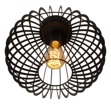 Lucide REDA - Plafonnier - Ø 32 cm - 1xE27 - Noir