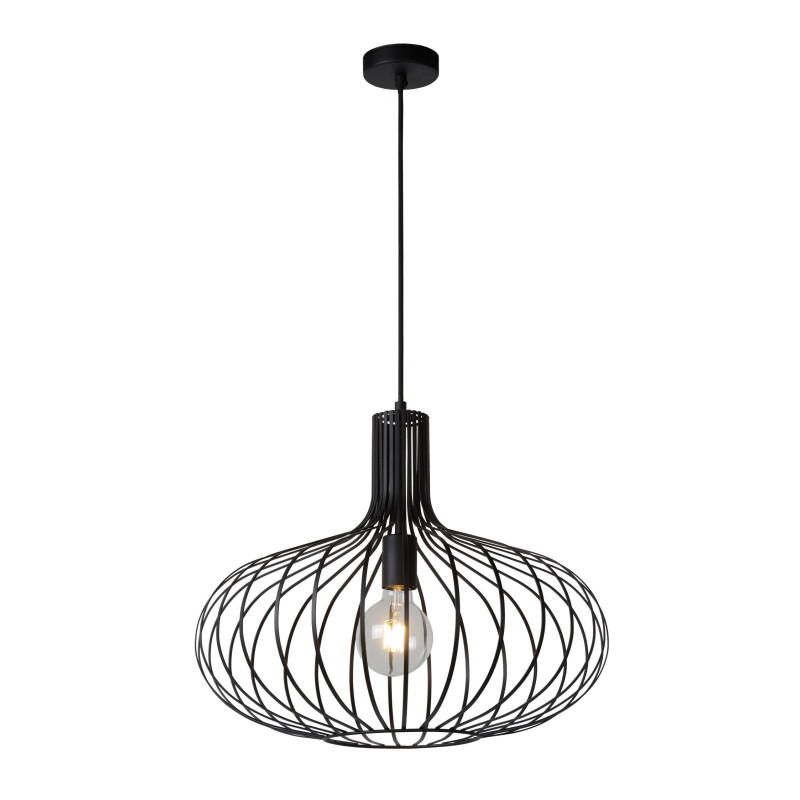 Lucide MANUELA - Suspension - Ø 50 cm - 1xE27 - Noir