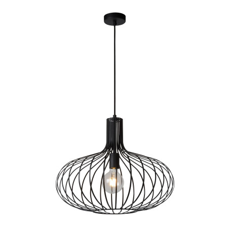 Lucide MANUELA - Suspension - Ø 50 cm - 1xE27 - Noir