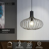 Lucide MANUELA - Suspension - Ø 50 cm - 1xE27 - Noir