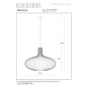 Lucide MANUELA - Suspension - Ø 50 cm - 1xE27 - Noir