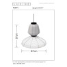 Lucide KEENU - Suspension - Ø 67 cm - 1xE27 - Blanc - Essential