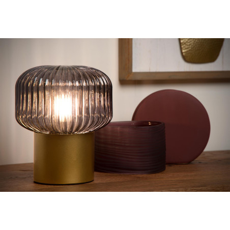 Lucide JANY - Lampe de table - Ø 16 cm - 1xE14 - Or Mat / Laiton