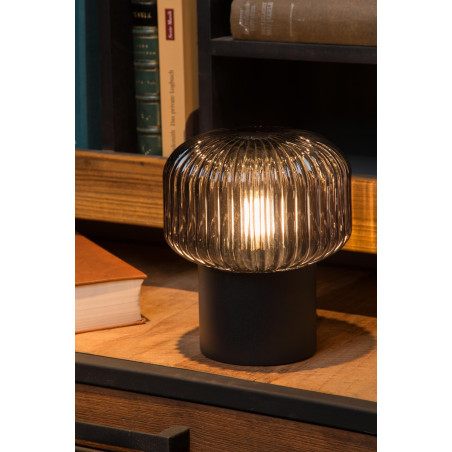 Lucide JANY - Lampe de table - Ø 16 cm - 1xE14 - Noir