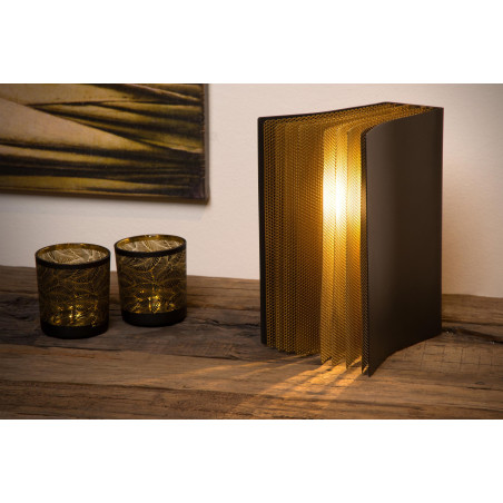 Lucide EXTRAVAGANZA LIVRET - Lampe de table - 1xE14 - Noir