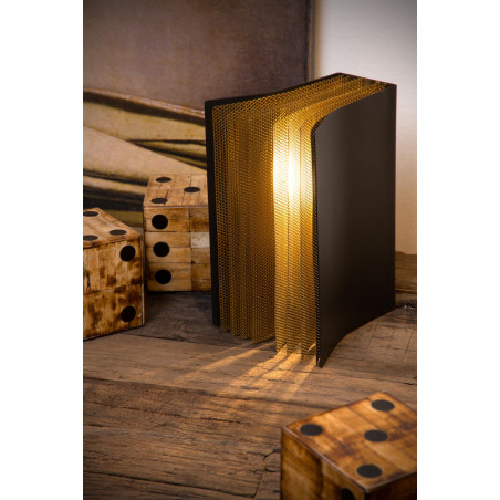 Lucide EXTRAVAGANZA LIVRET - Lampe de table - 1xE14 - Noir