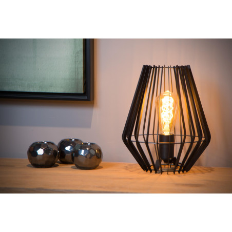 Lucide REDA - Lampe de table - 1xE27 - Noir