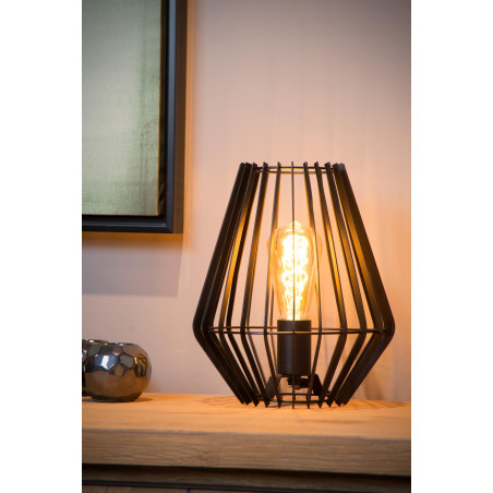 Lucide REDA - Lampe de table - 1xE27 - Noir