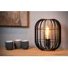 Lucide REDA - Lampe de table - Ø 22 cm - 1xE27 - Noir