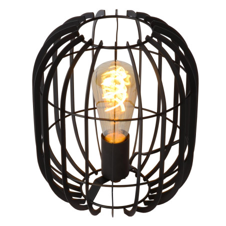 Lucide REDA - Lampe de table - Ø 22 cm - 1xE27 - Noir