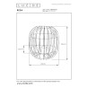 Lucide REDA - Lampe de table - Ø 22 cm - 1xE27 - Noir
