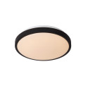 Lucide DASHER - Plafonnier Salle de bains - Ø 29,3 cm - LED - 1x12W 2700K - IP44 - Détecteur De Mouvement - Noir