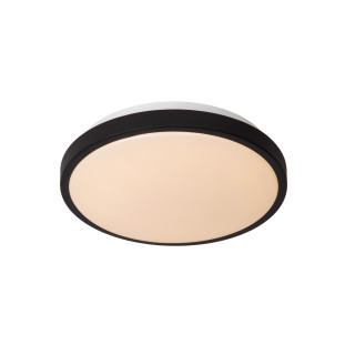 Lucide DASHER - Plafonnier Salle de bains - Ø 29,3 cm - LED - 1x12W 2700K - IP44 - Détecteur De Mouvement - Noir