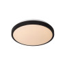Lucide DASHER - Plafonnier Salle de bains - Ø 29,3 cm - LED - 1x12W 2700K - IP44 - Détecteur De Mouvement - Noir