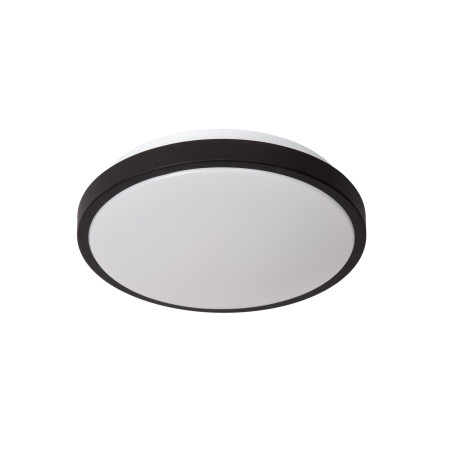 Lucide DASHER - Plafonnier Salle de bains - Ø 29,3 cm - LED - 1x12W 2700K - IP44 - Détecteur De Mouvement - Noir
