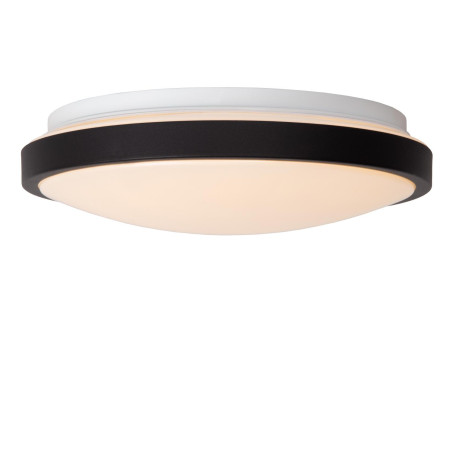 Lucide DASHER - Plafonnier Salle de bains - Ø 29,3 cm - LED - 1x12W 2700K - IP44 - Détecteur De Mouvement - Noir