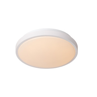 Lucide DASHER - Plafonnier Salle de bains - Ø 29,3 cm - LED - 1x12W 2700K - IP44 - Détecteur De Mouvement - Blanc