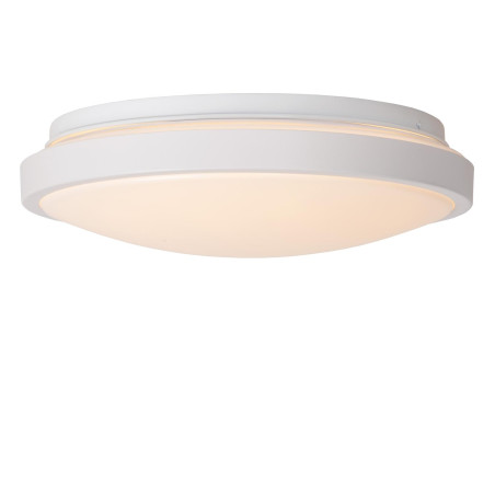 Lucide DASHER - Plafonnier Salle de bains - Ø 29,3 cm - LED - 1x12W 2700K - IP44 - Détecteur De Mouvement - Blanc
